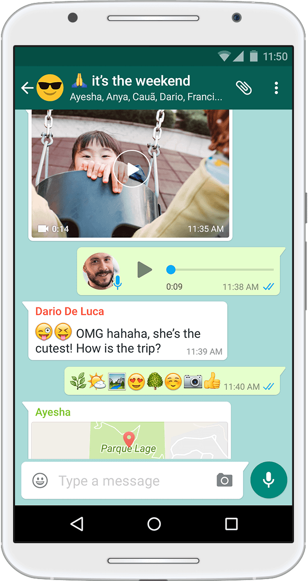 Whats-App 完全免费*，可提供快捷、简单、安全的消息传送和通话功能，世界各地的智能手机均可使用。